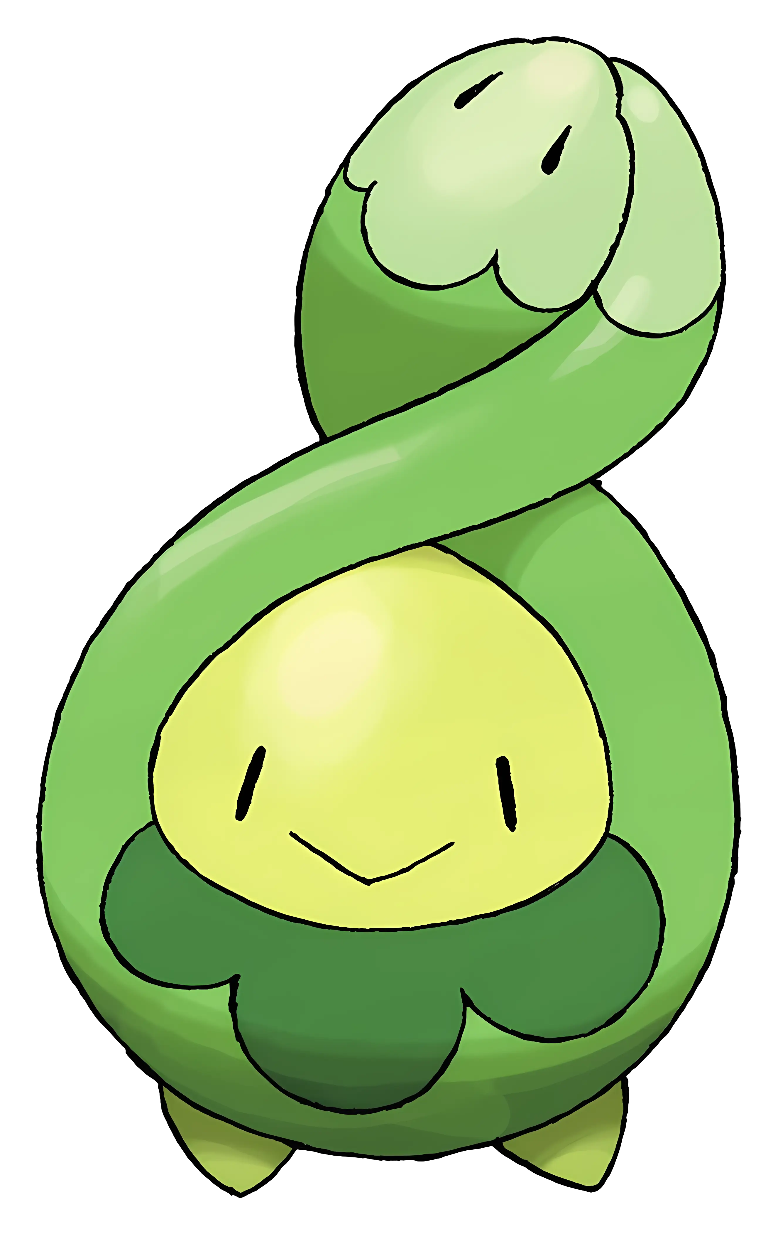 Green Cartoon Character with Leaf