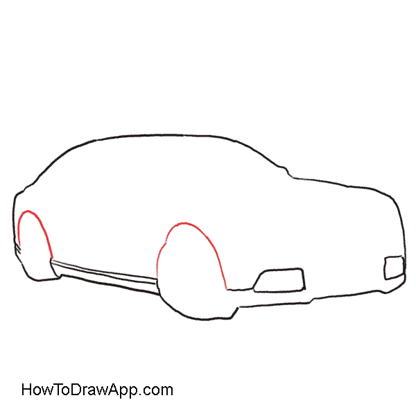 Simple Car Drawing Outline for Sketching