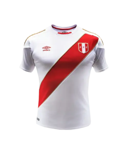 Peru Soccer Jersey with Red Stripe