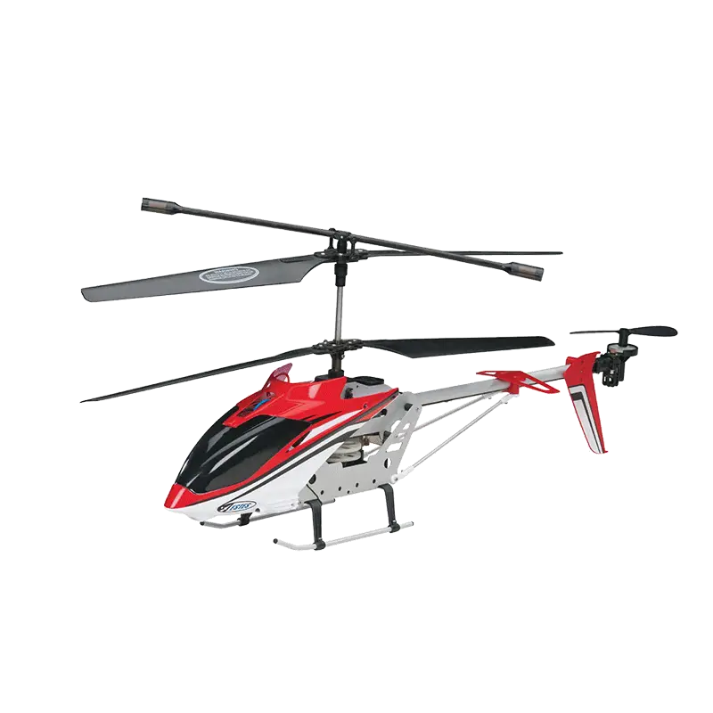 Red and White Remote-Controlled Helicopter