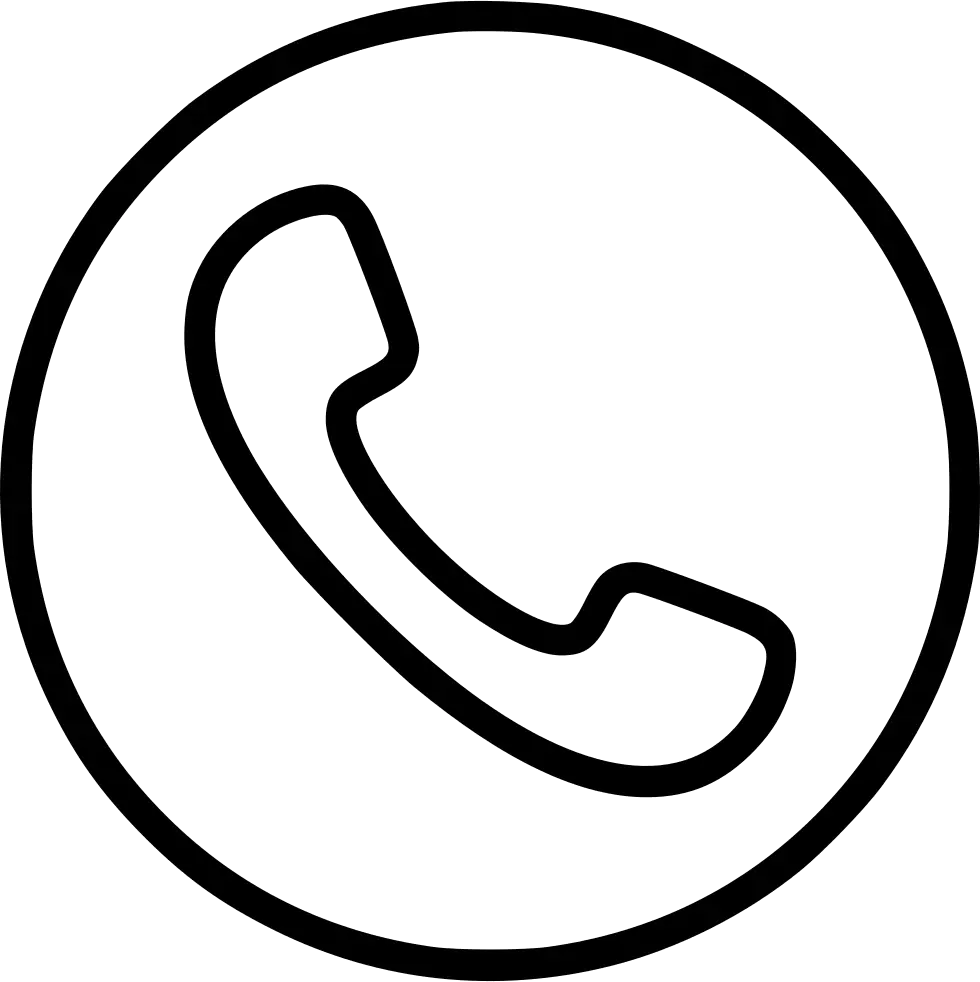 Simple Phone Call Icon in Circle