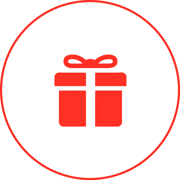 Red Gift Box Icon Logo