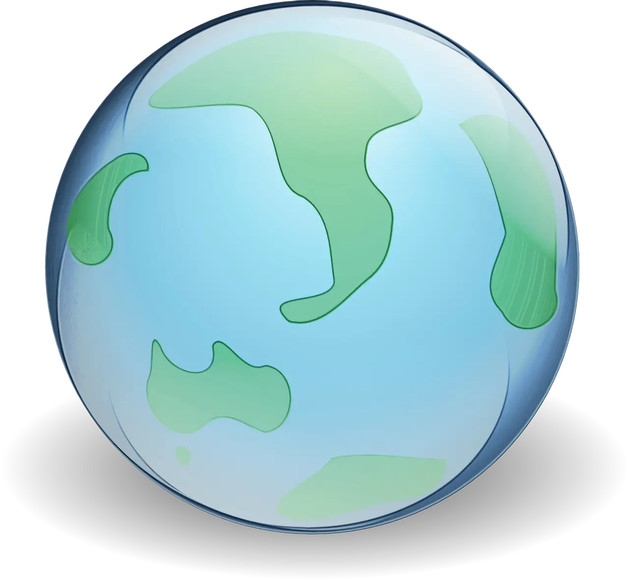 Cartoon Globe Illustration Representing Earth