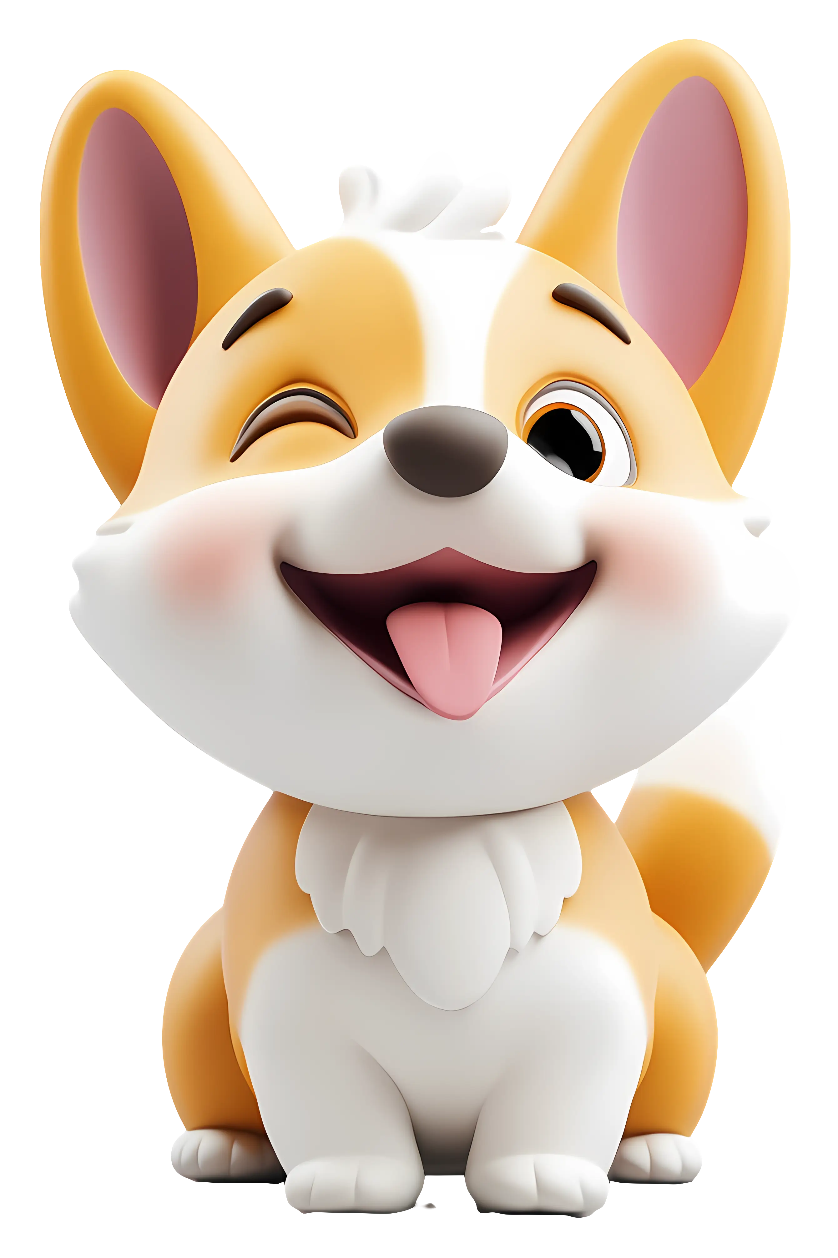 Cute Corgi Cartoon Illustration