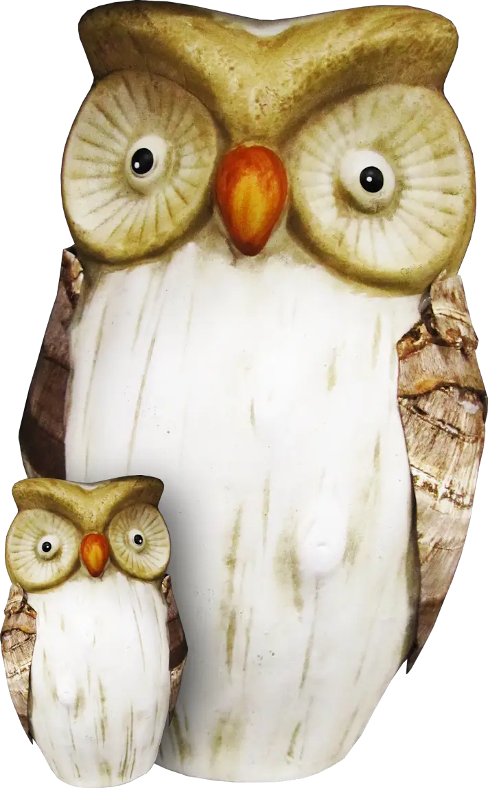 Wooden Owl Statues