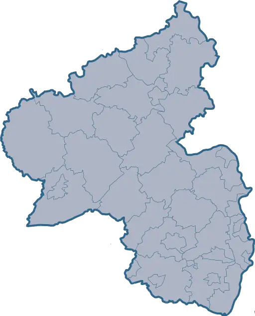 Blue Map of an Outline Region