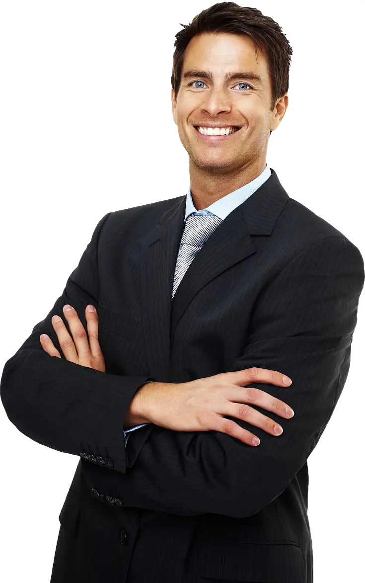 Smiling Businessman in Suit
