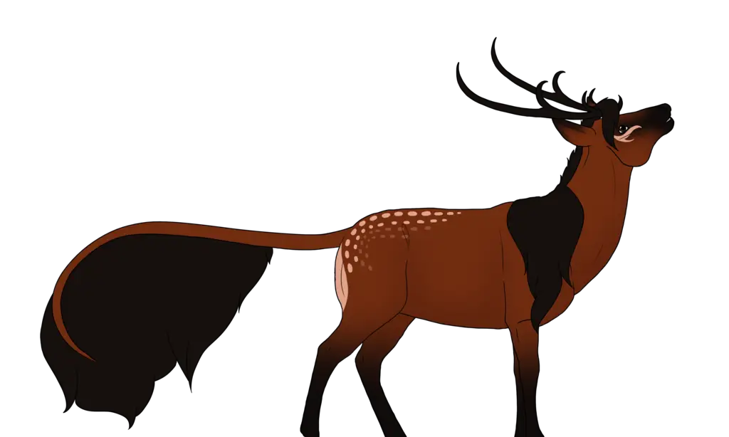 Stylized Fantasy Deer Illustration with Unique Design
