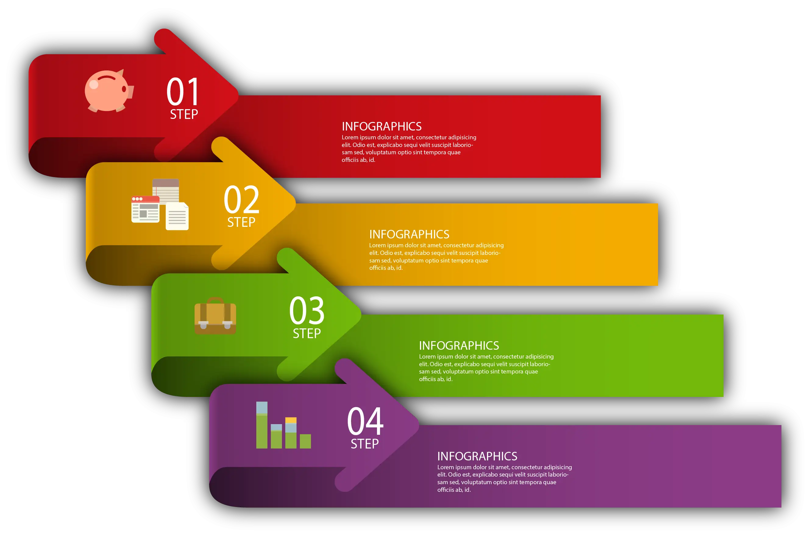 Step-by-Step Arrow Infographic