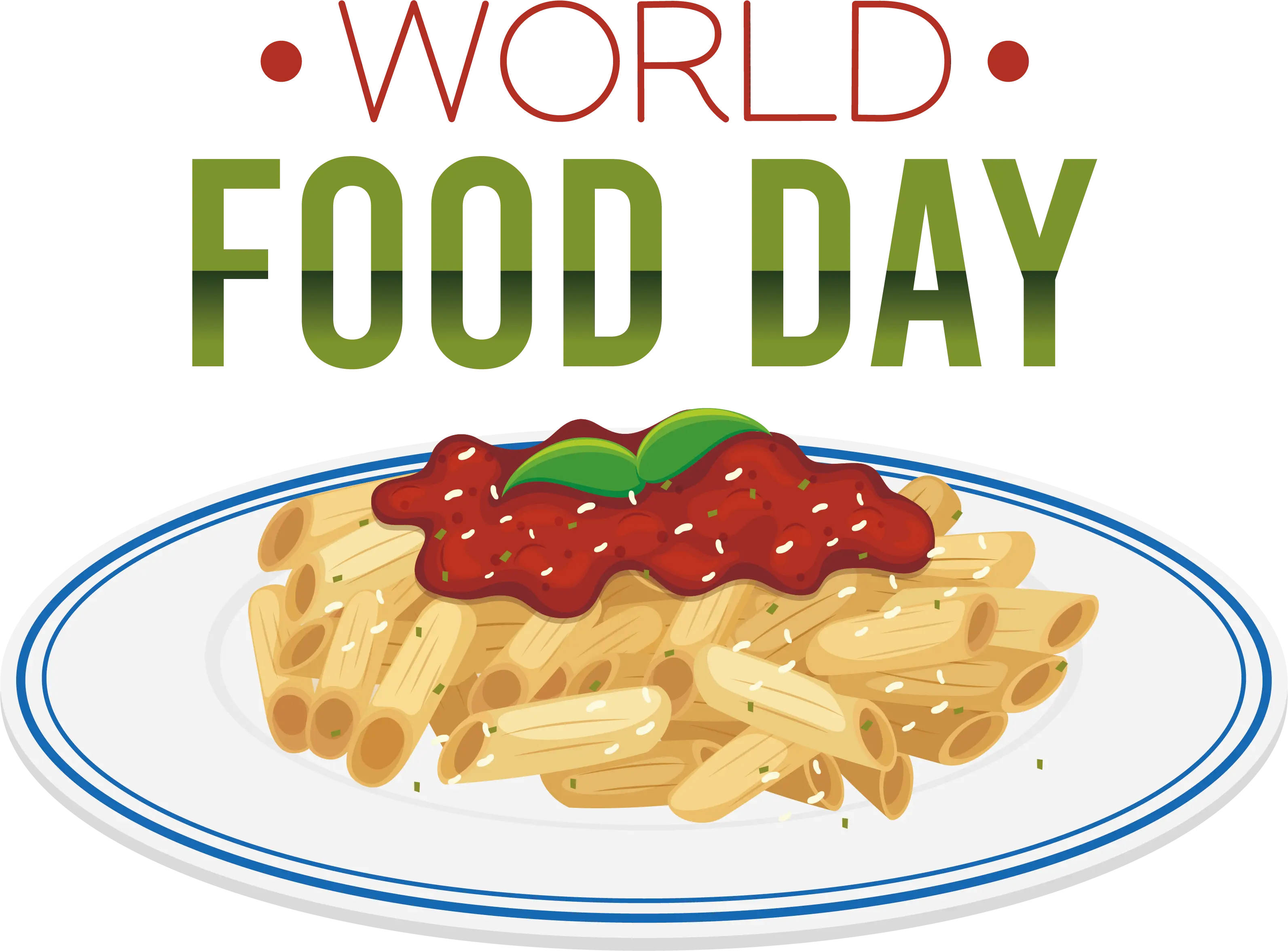 World Food Day Poster with Pasta Dish