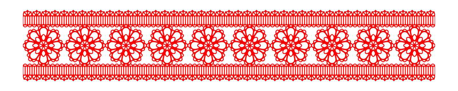 Red Lace Border Pattern
