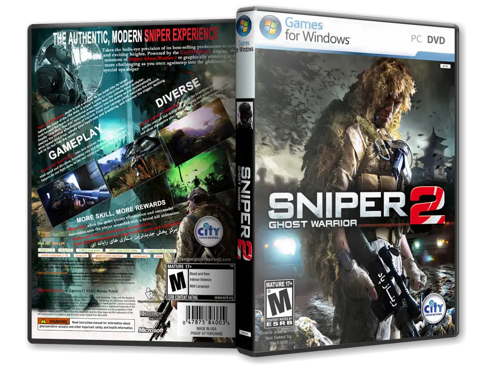 Sniper Ghost Warrior 2 Game DVD Cover