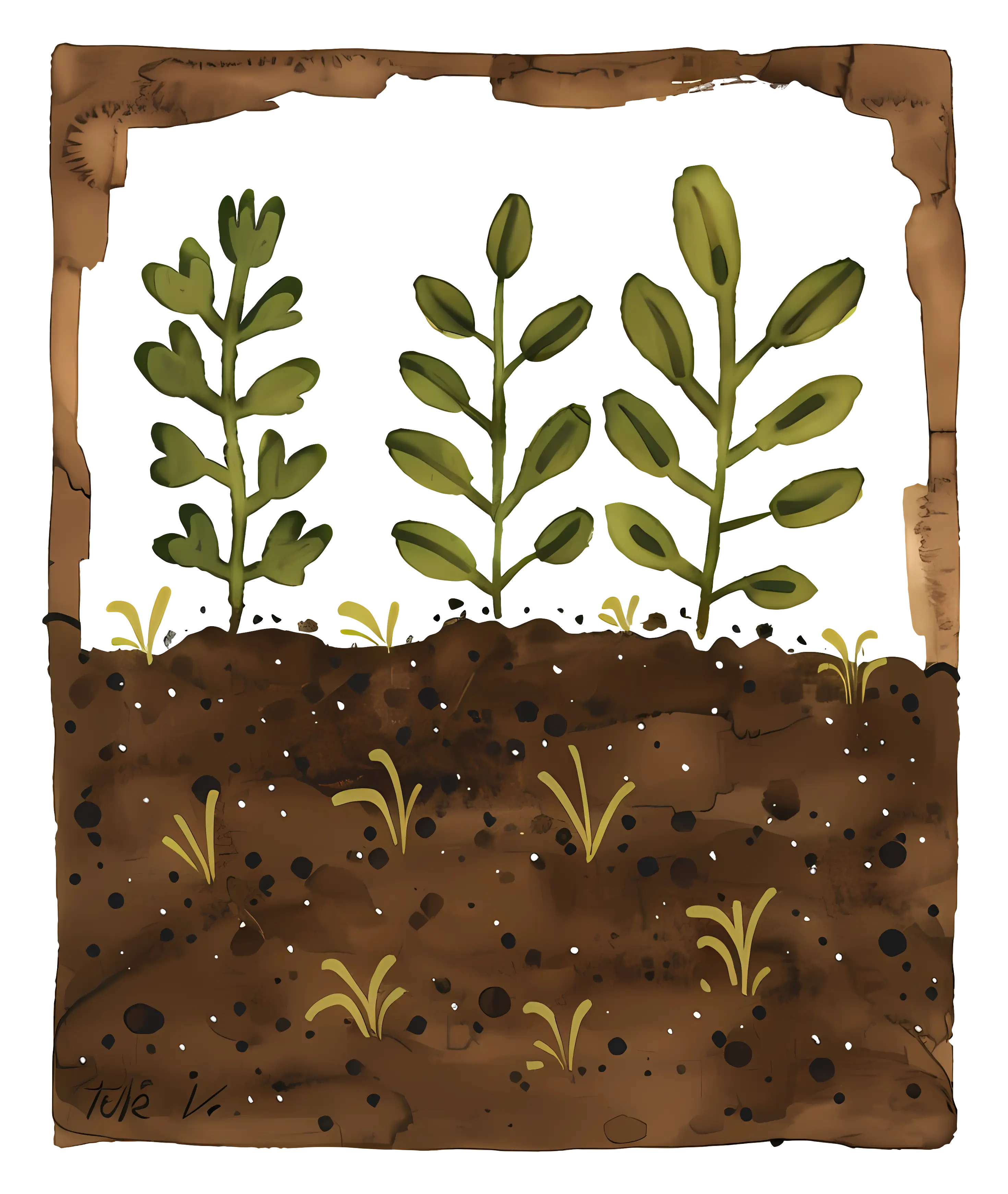 Plants Growing in Soil