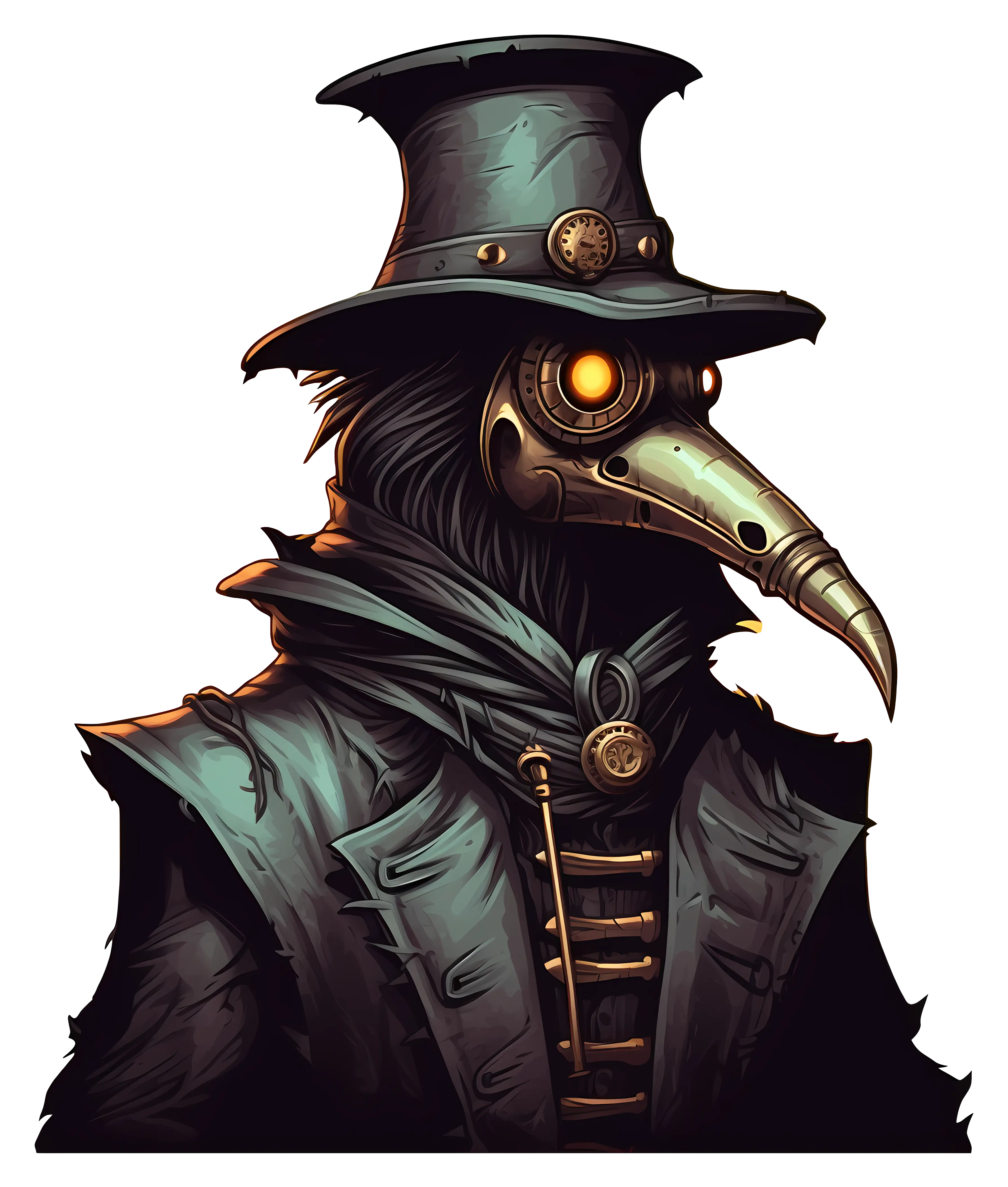 Plague Doctor Character Illustration
