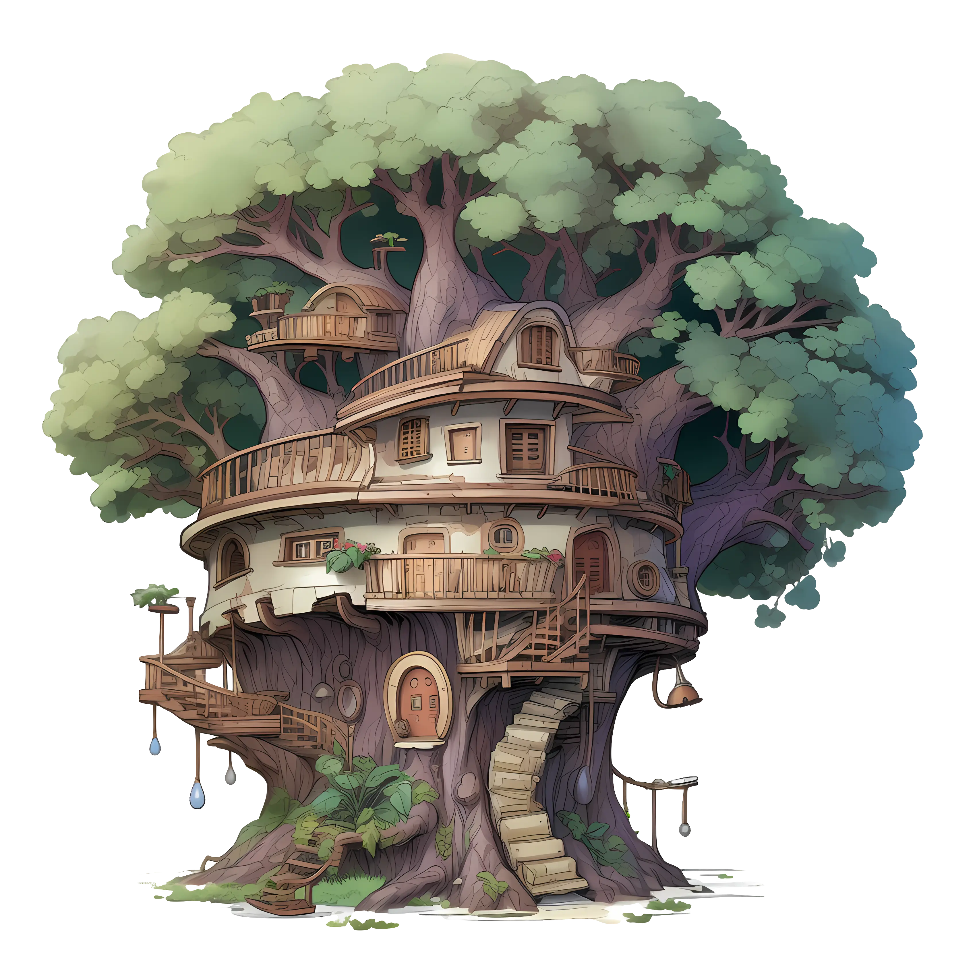 Beautiful Treehouse in Large Natural Tree