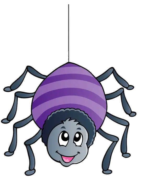 Cute Purple Cartoon Spider