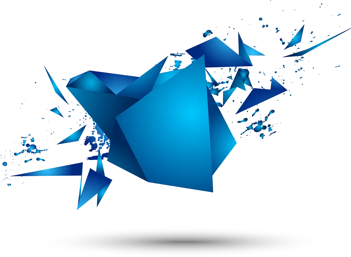Abstract Blue Geometric Artwork