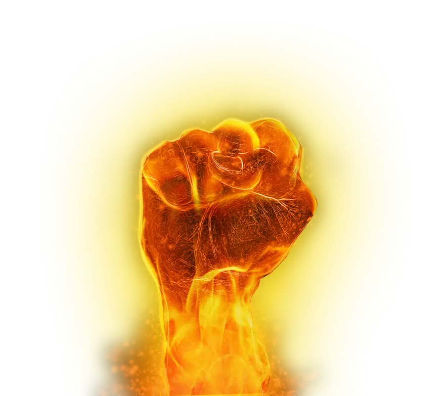 Fiery Fist Illustration