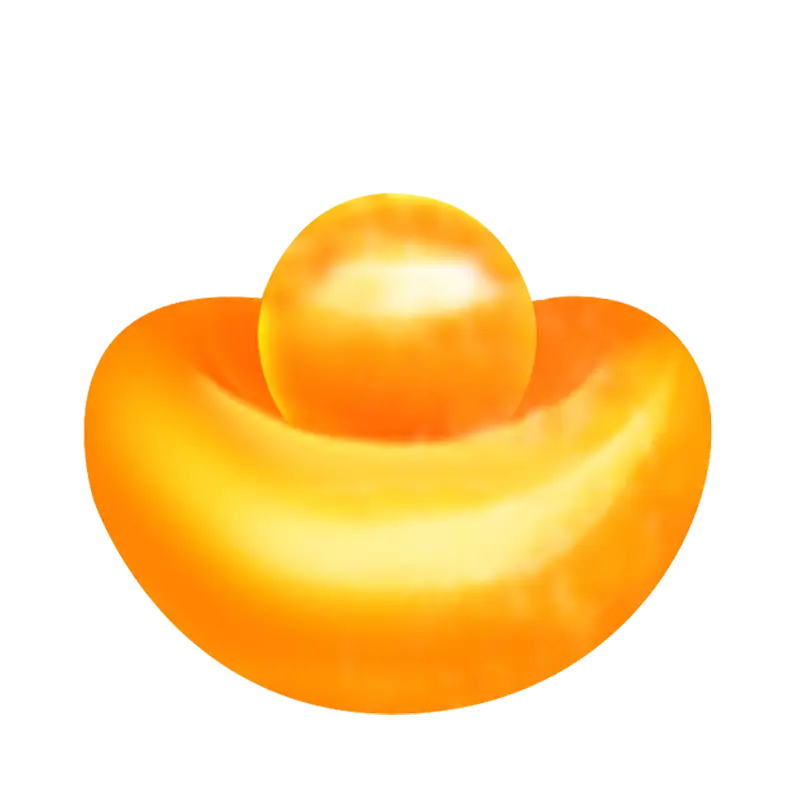 Shiny gold ingot illustration