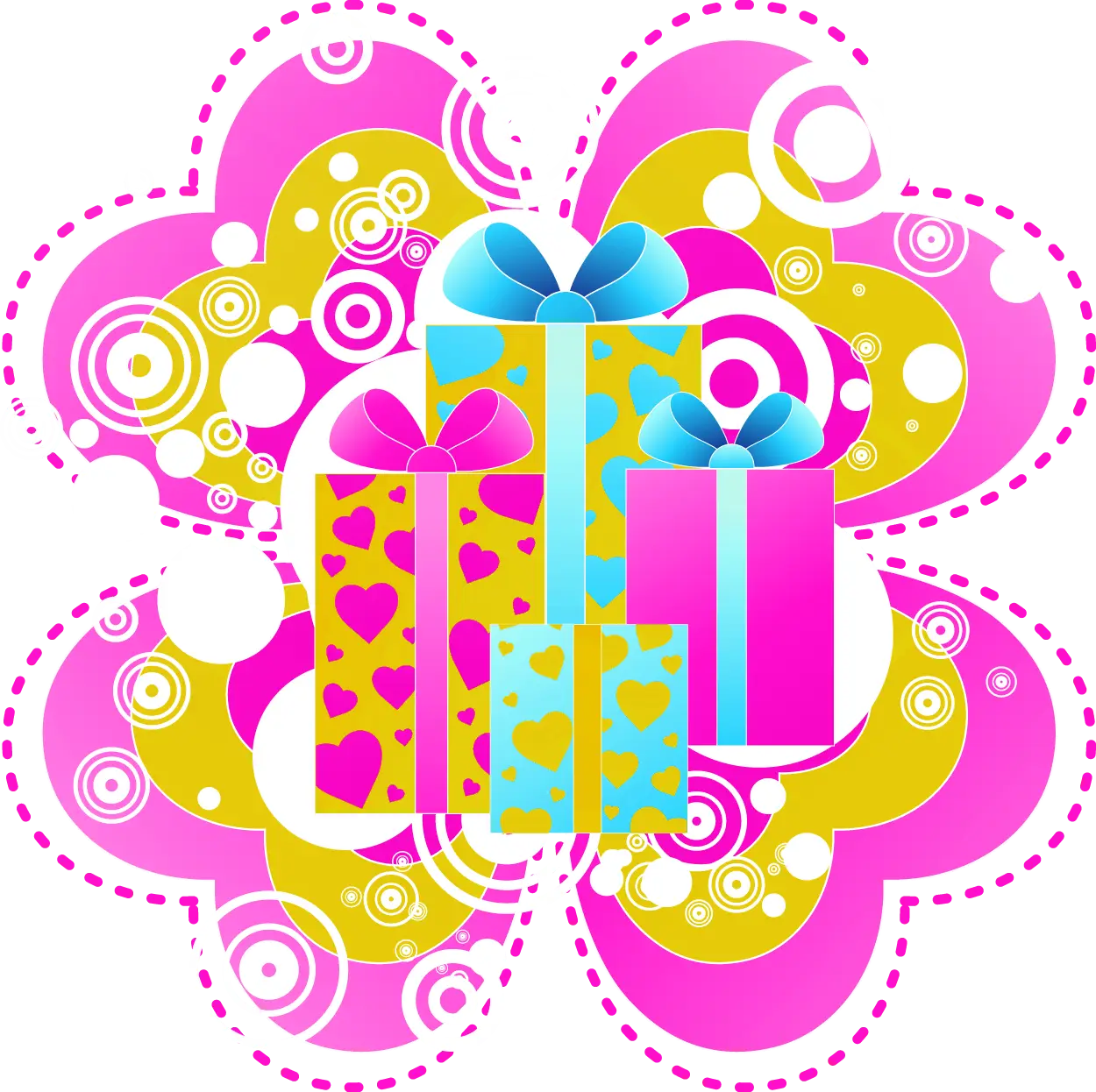 Colorful Presents Illustration for Festive Celebrations