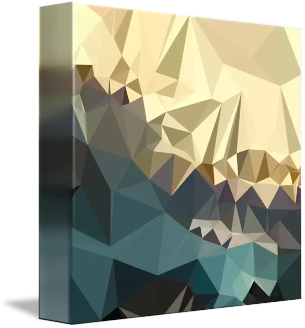 Abstract Geometric Canvas Art in Low Poly Style