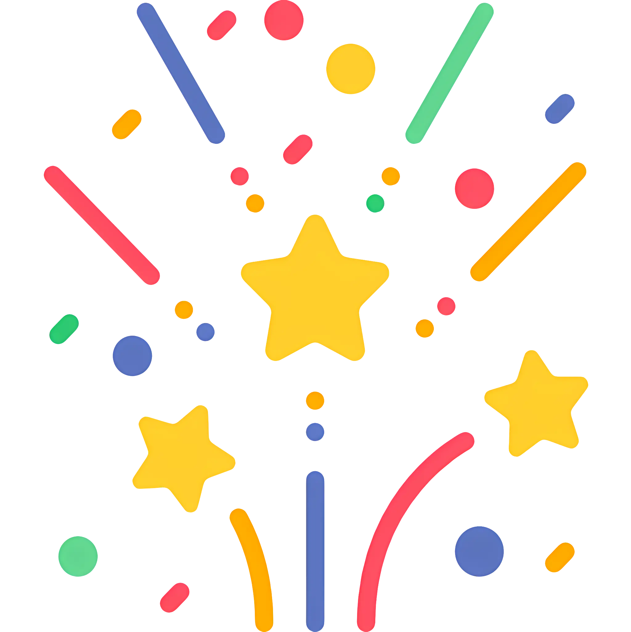 Colorful Fireworks Vector Design