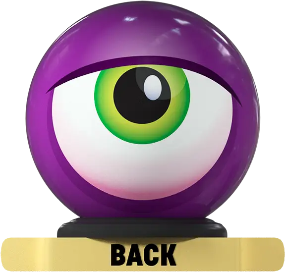 Purple Cartoon Eye with Green Pupil