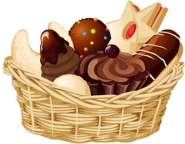 Basket of Assorted Sweets and Treats