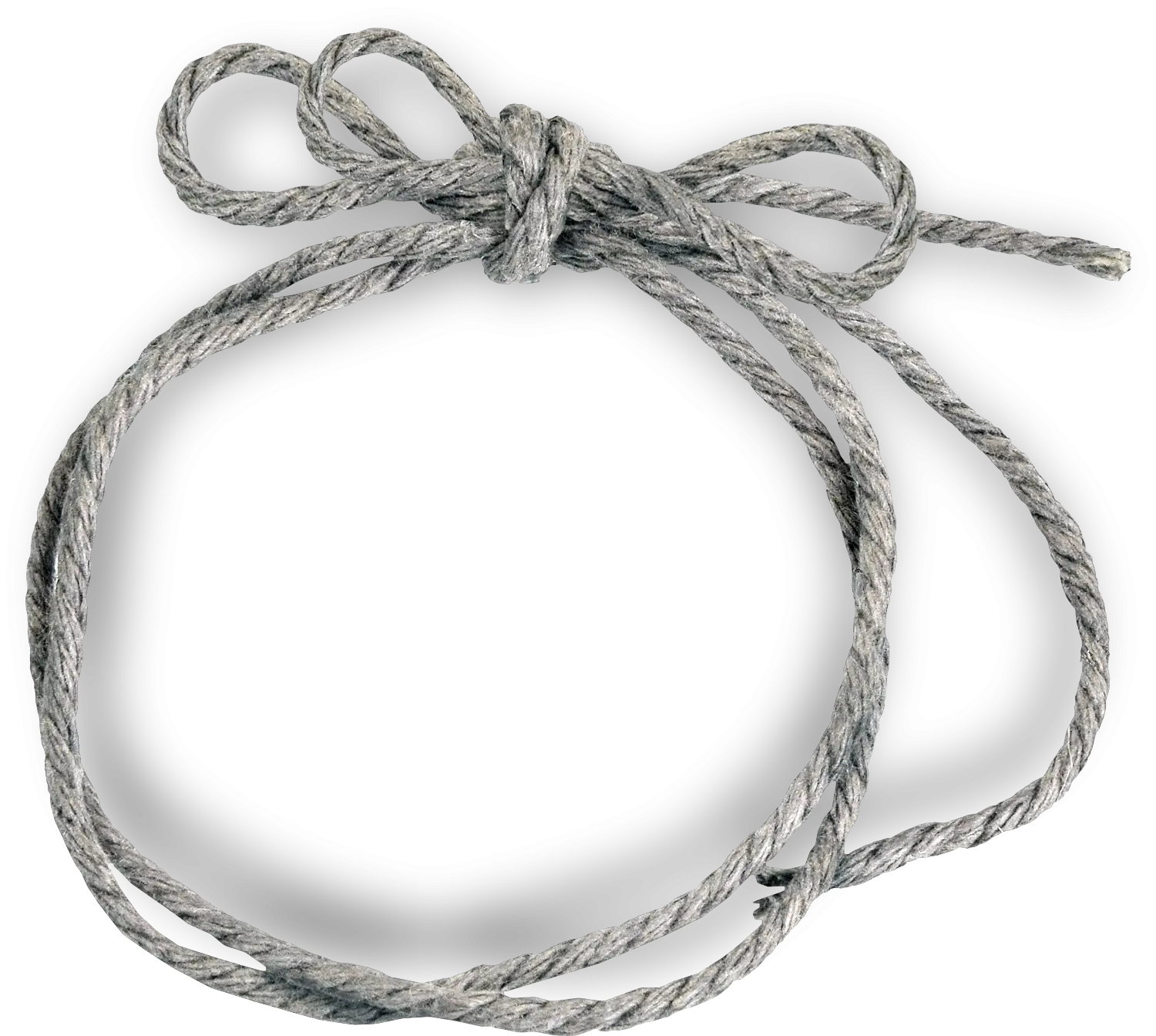 Grey Twine Loop with Knot