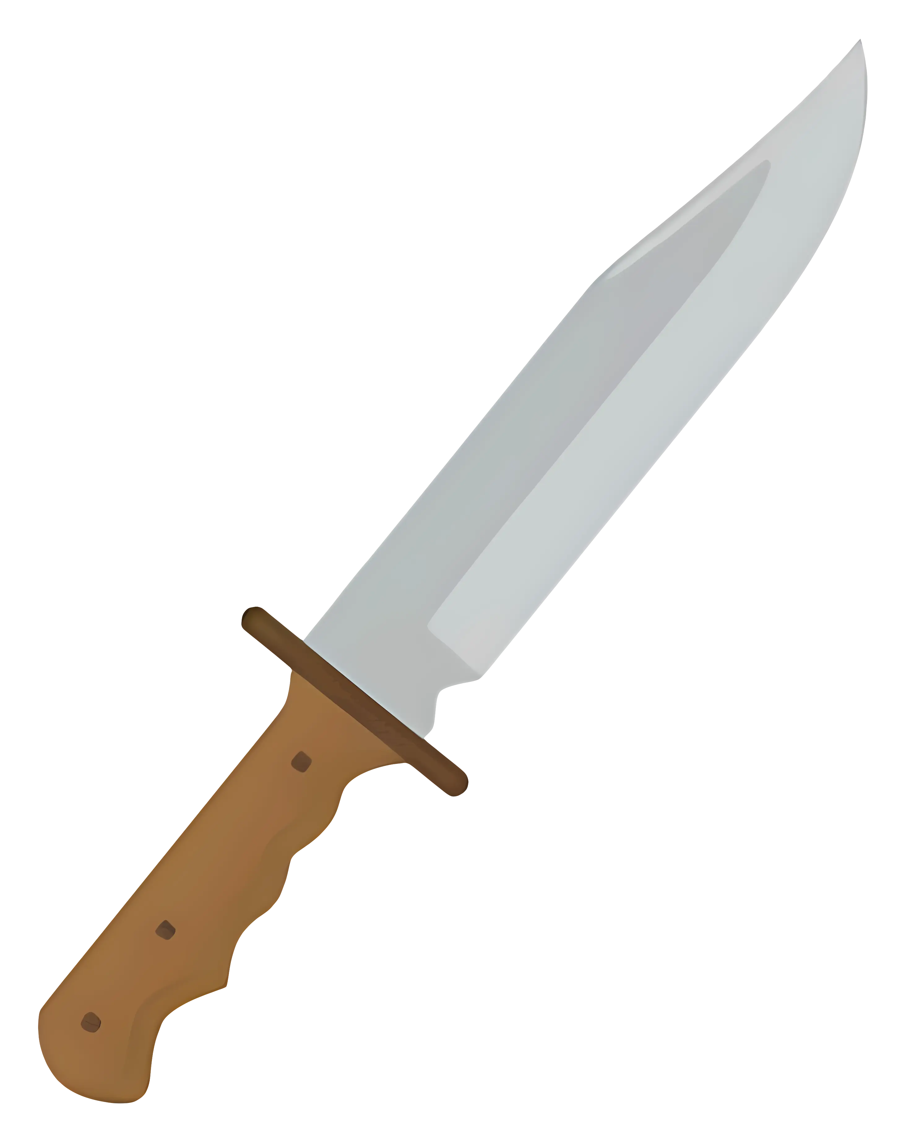 Silver Knife with Wooden Handle Design