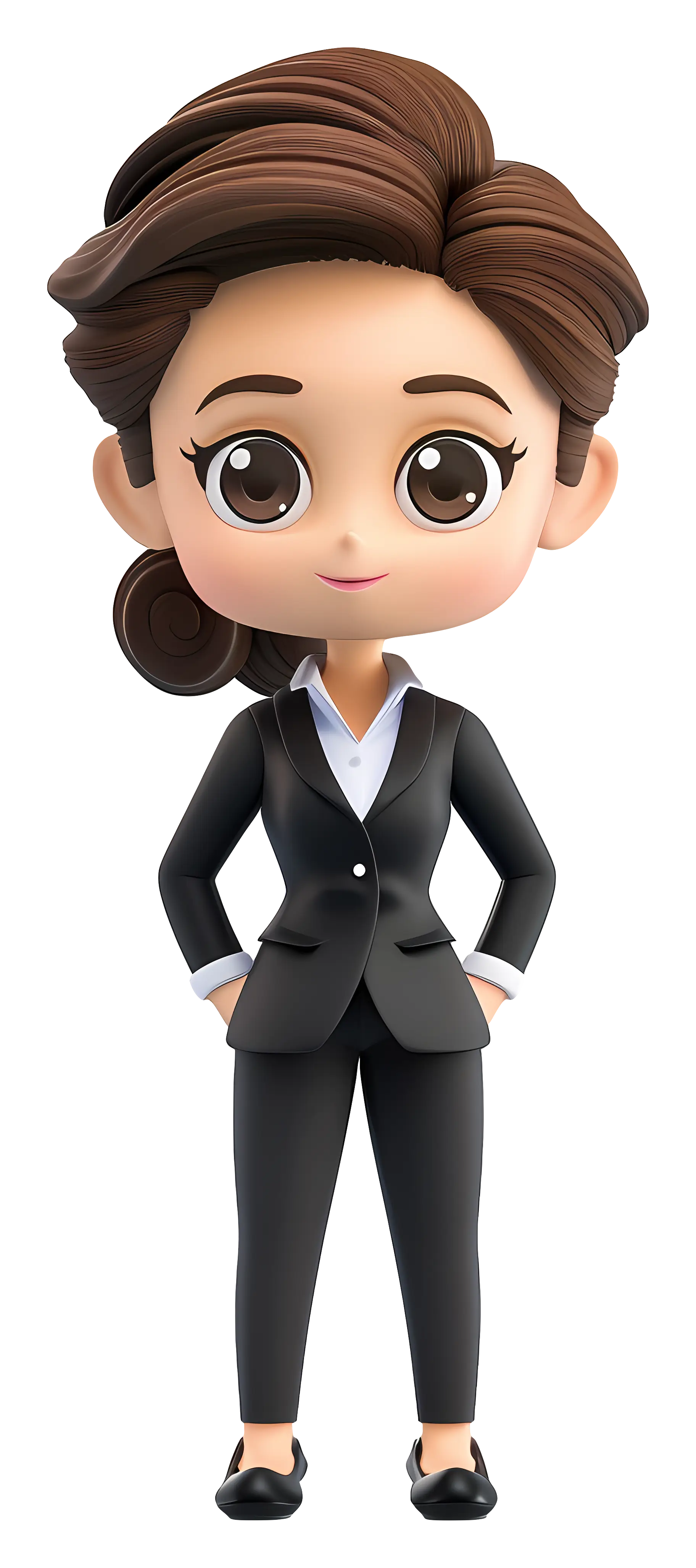 Businesswoman in Suit Cartoon