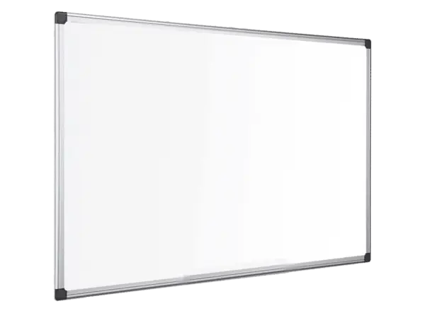 Whiteboard with Silver Frame for Office Use