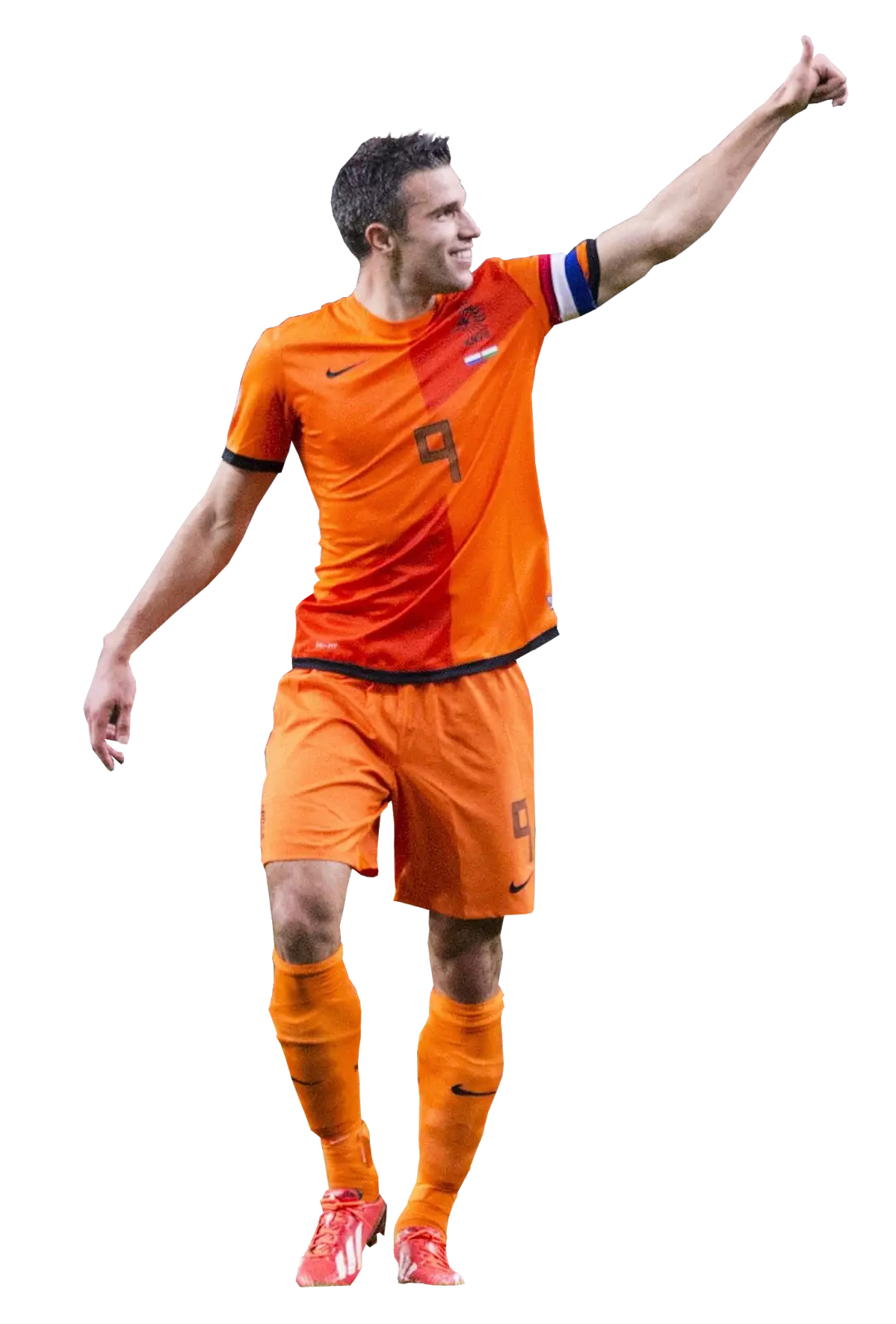 Football Player in Orange Jersey