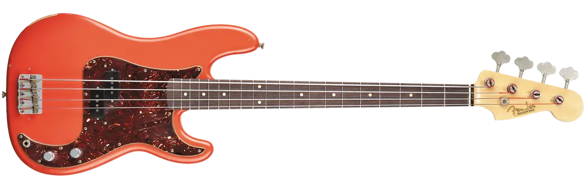 Red Electric Bass Guitar