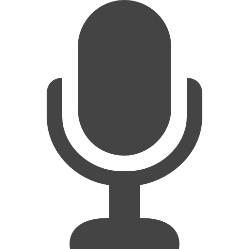 Microphone Icon for Audio and Recording Concept