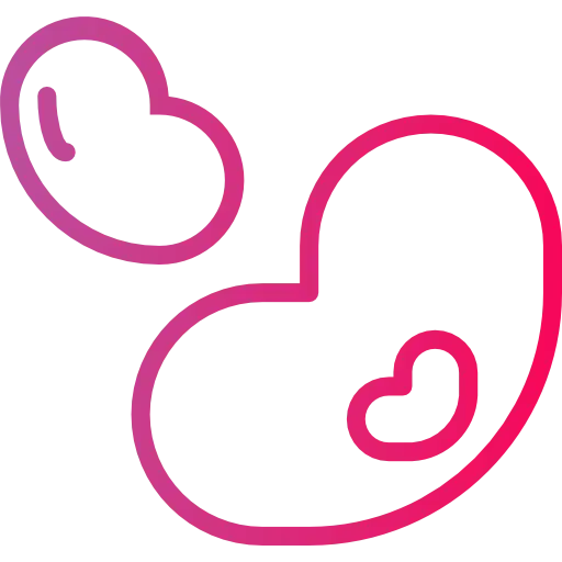 Pink Heart Doodles for Love Illustration