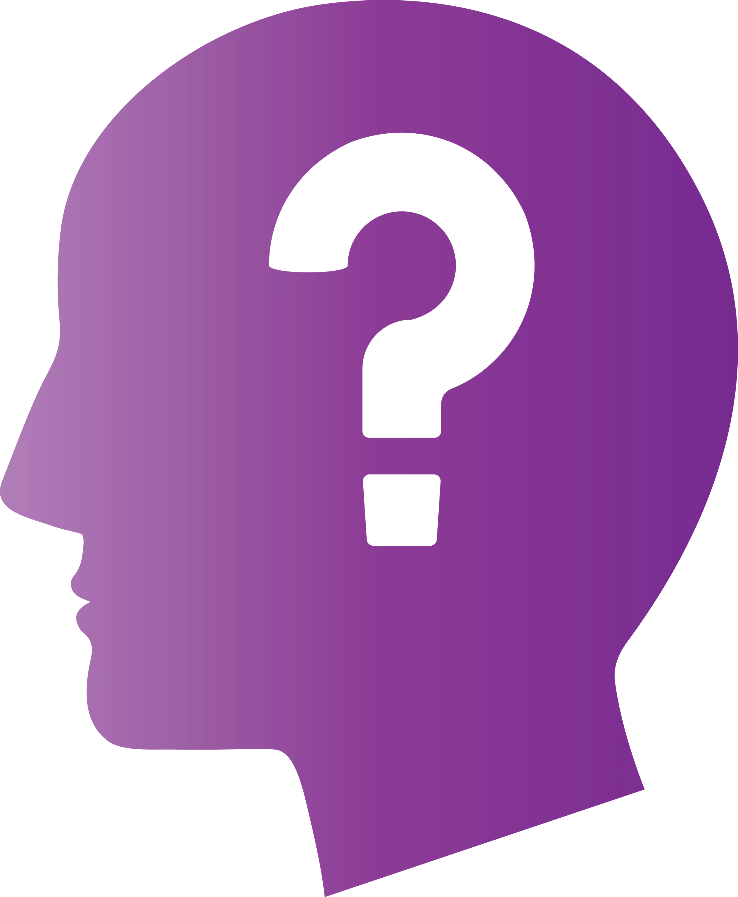 Profile Silhouette Icon with Question Mark