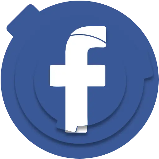 Facebook Logo in Blue Circle Design