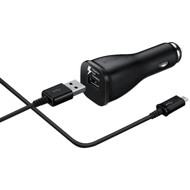 Black USB Car Charger for Mobile Devices