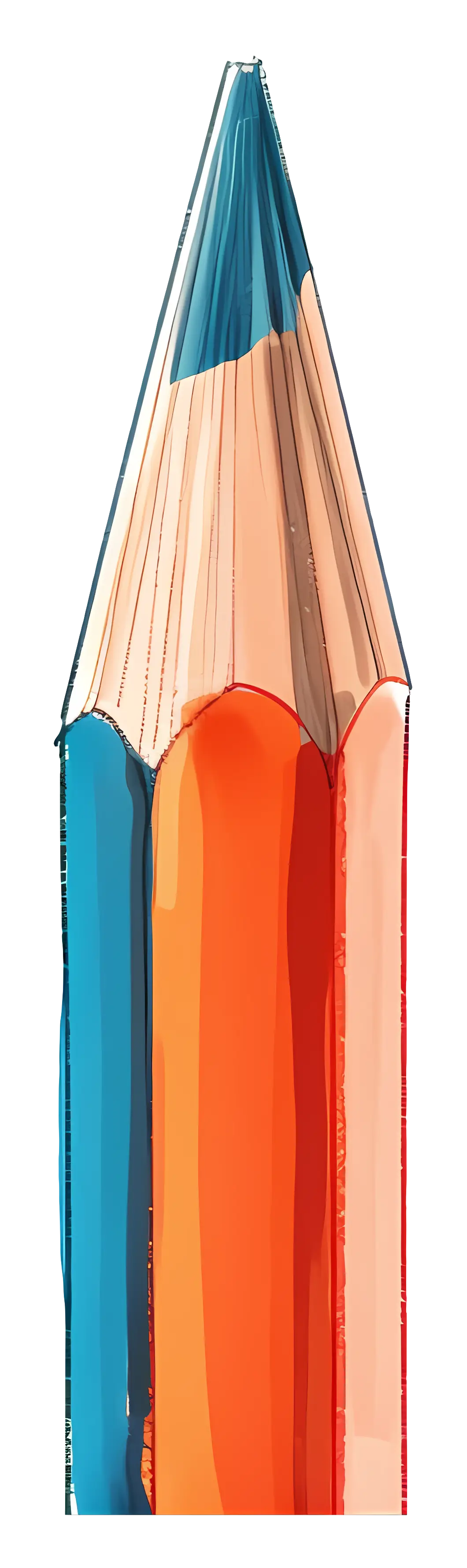 Colorful Pencil Tip Illustration