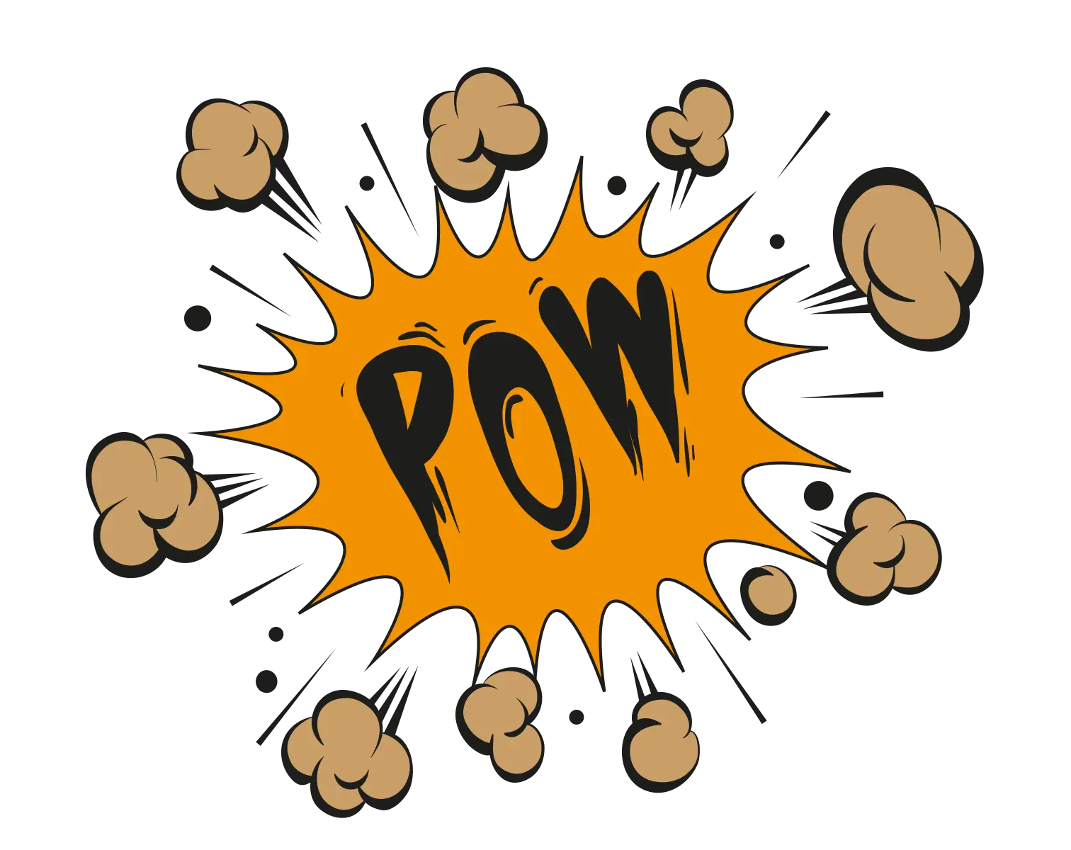 Cartoon Explosion with &#039;POW&#039; Text