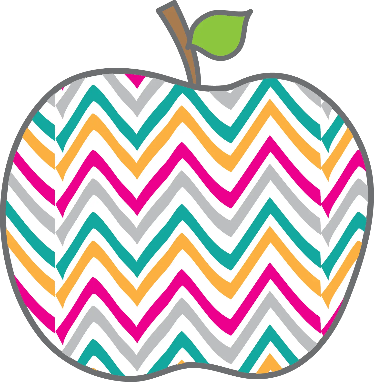 Chevron-Patterned Apple Design