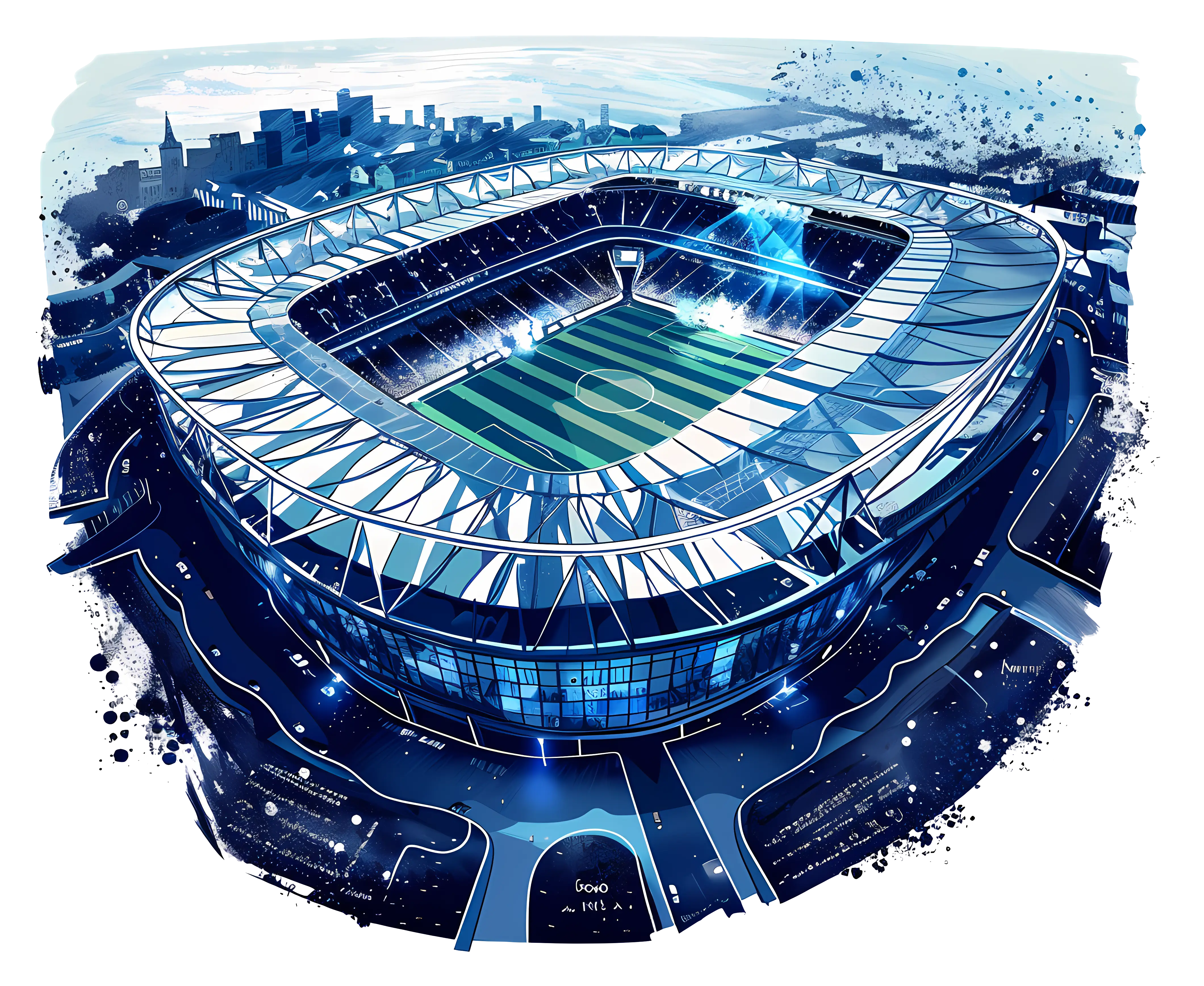 Stunning Soccer Stadium Artwork