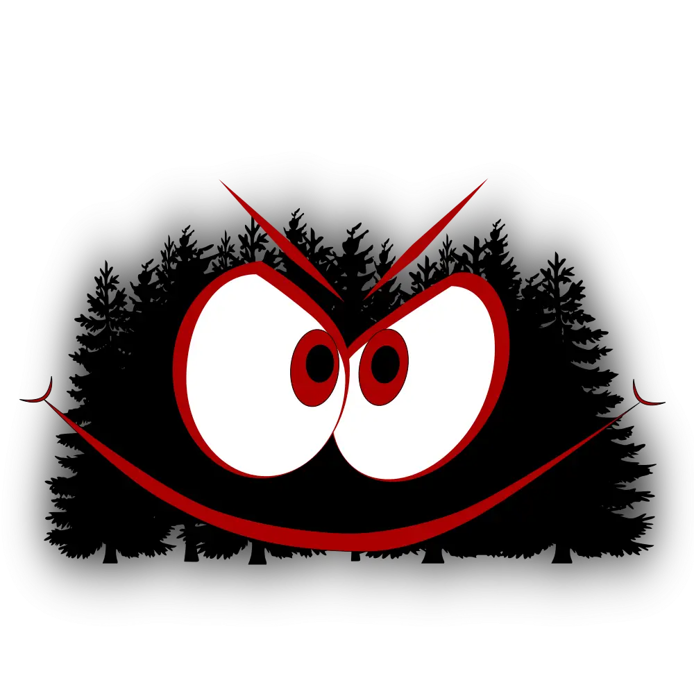 Angry Eyes in Forest