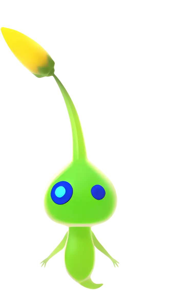 Green Creature with Blue Eyes