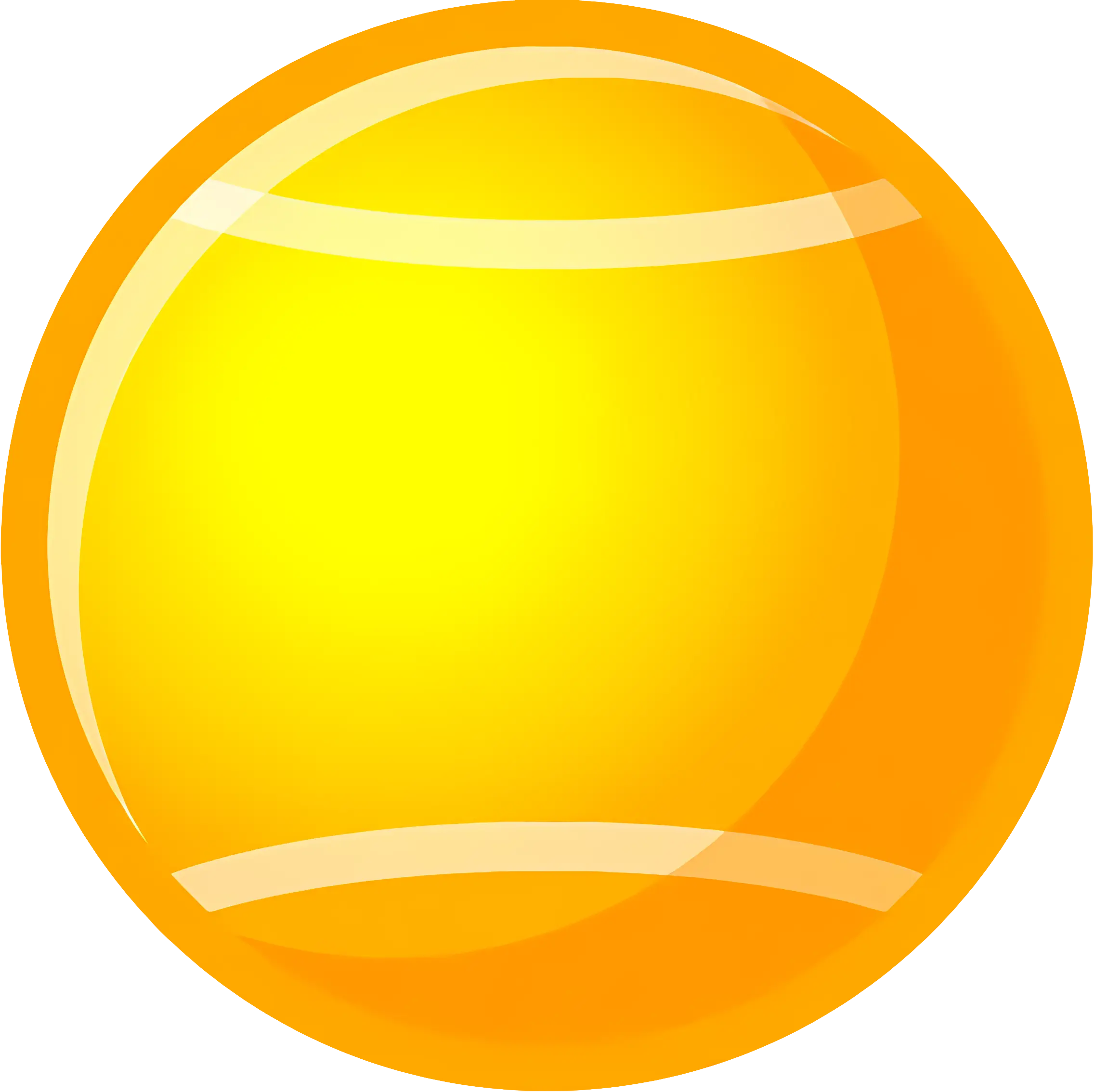 Yellow Shiny Sphere Illustration