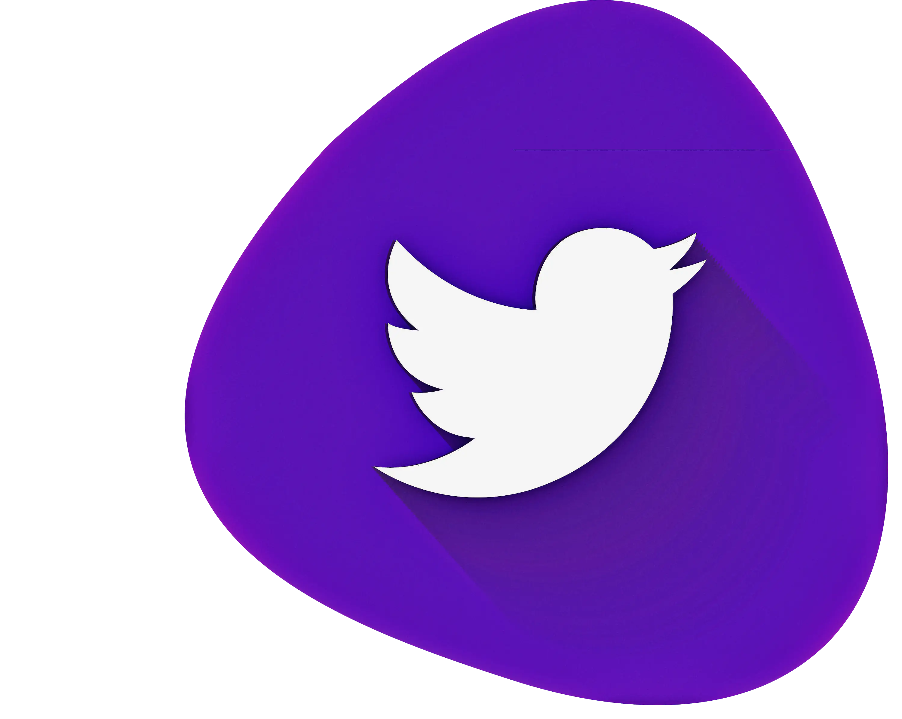 Purple Twitter Bird Icon