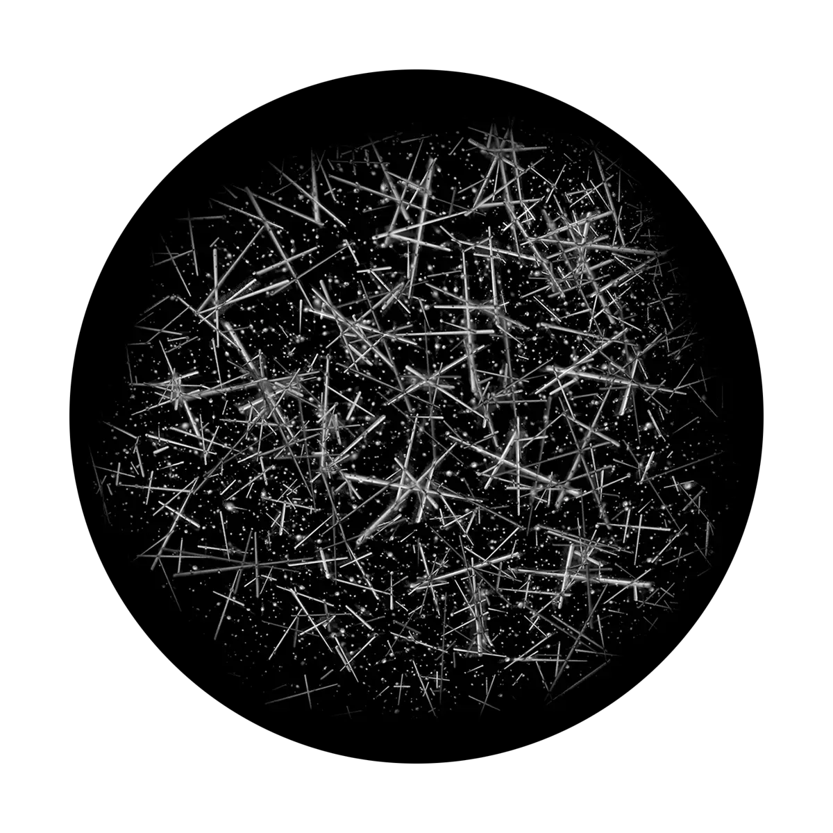 Abstract Black Circle with Lines