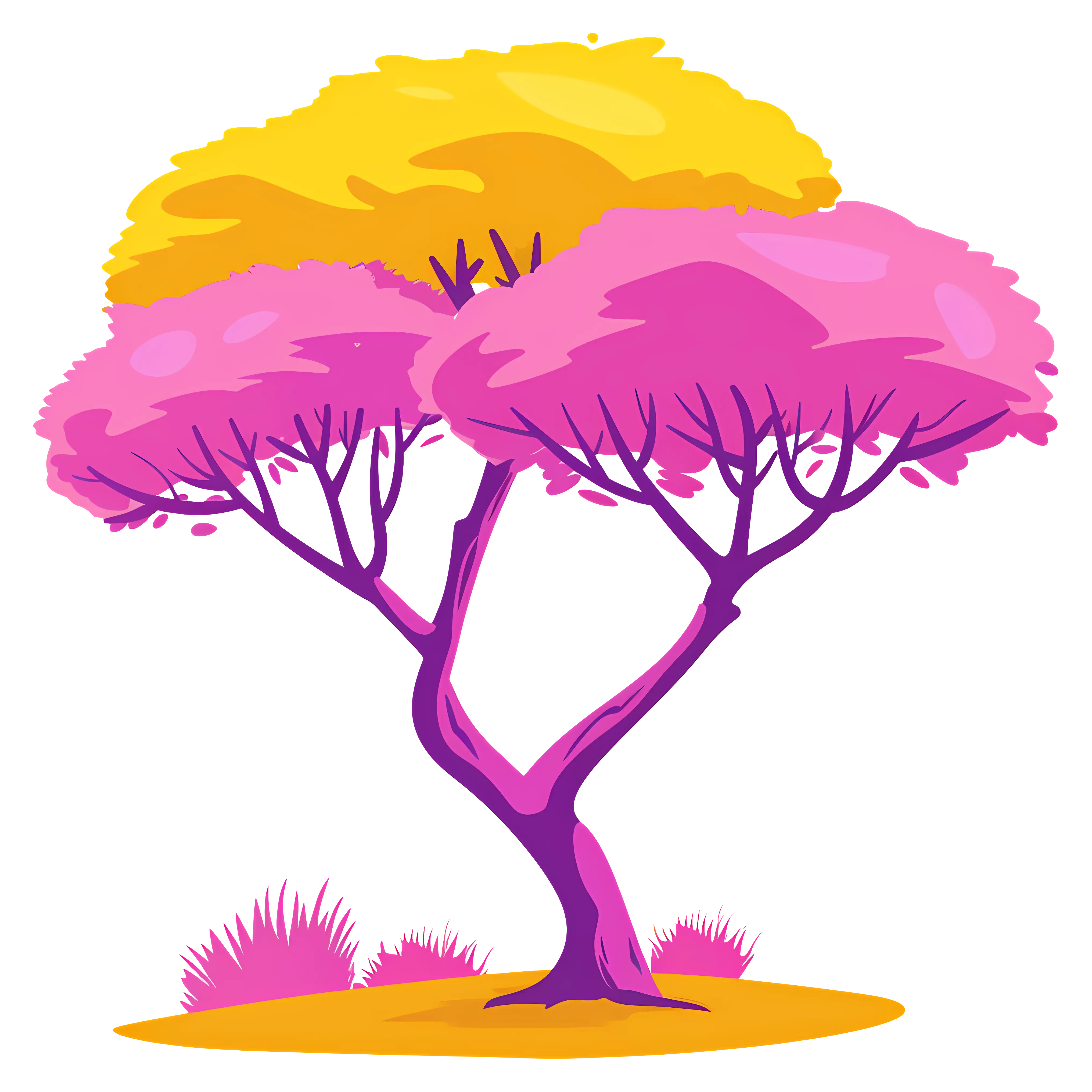 Fantasy Tree with Vibrant Colors