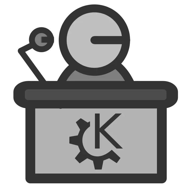 Conference Speaker Icon with Microphone